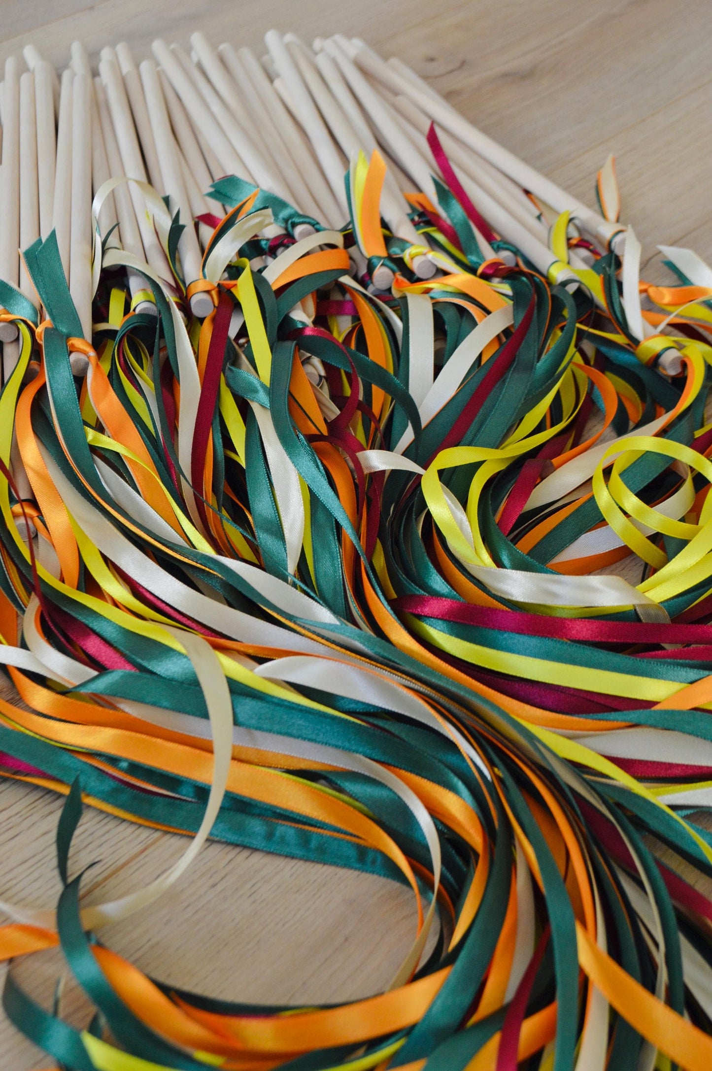 30 pcs x Custom Made Ribbon Wands