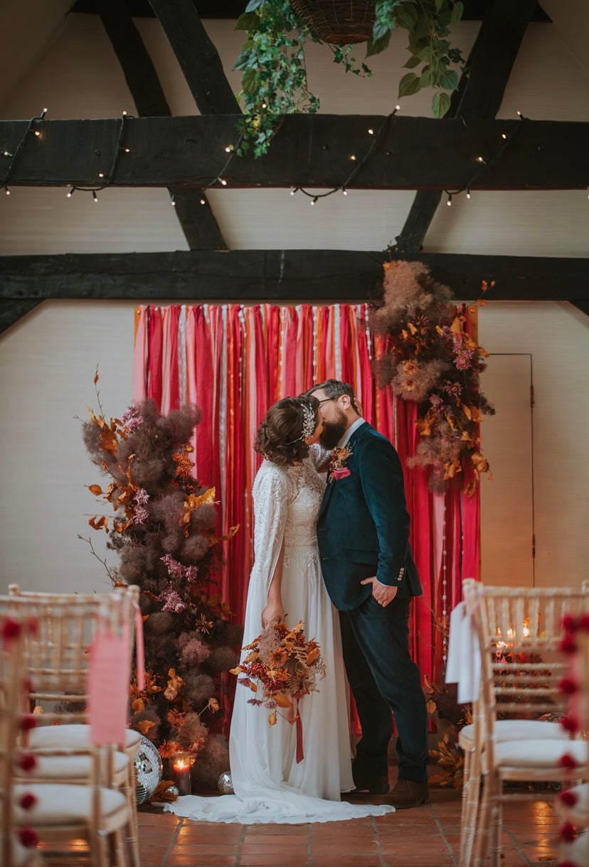 REGULAR size DIY fabric ribbon backdrop kit - custom made