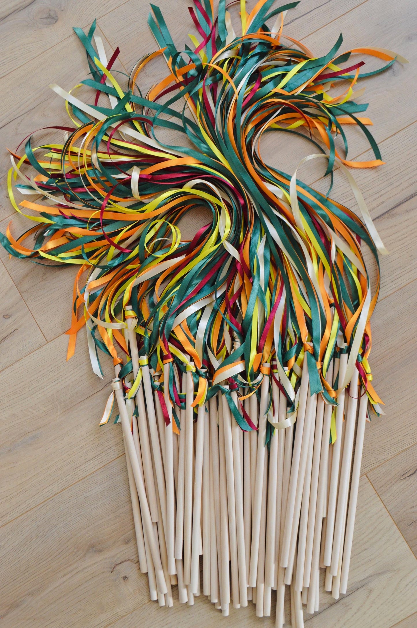 30 pcs x Custom Made Ribbon Wands