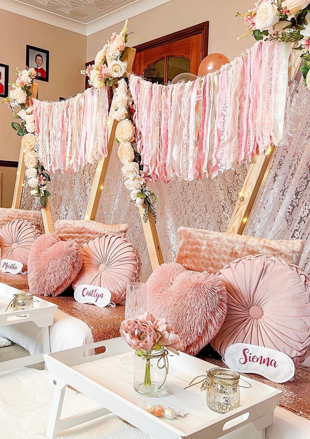 Ribbon garland bunting - custom made