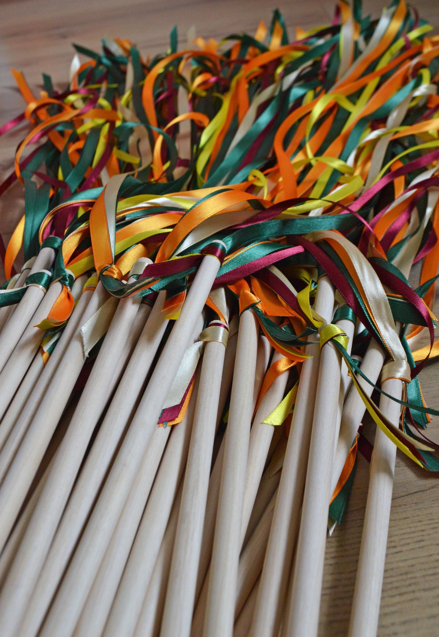 30 pcs x Custom Made Ribbon Wands