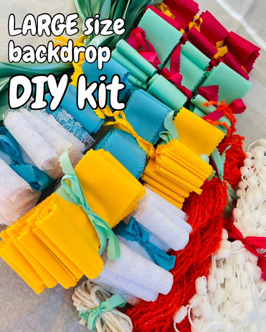 LARGE size DIY fabric ribbon backdrop kit - custom made