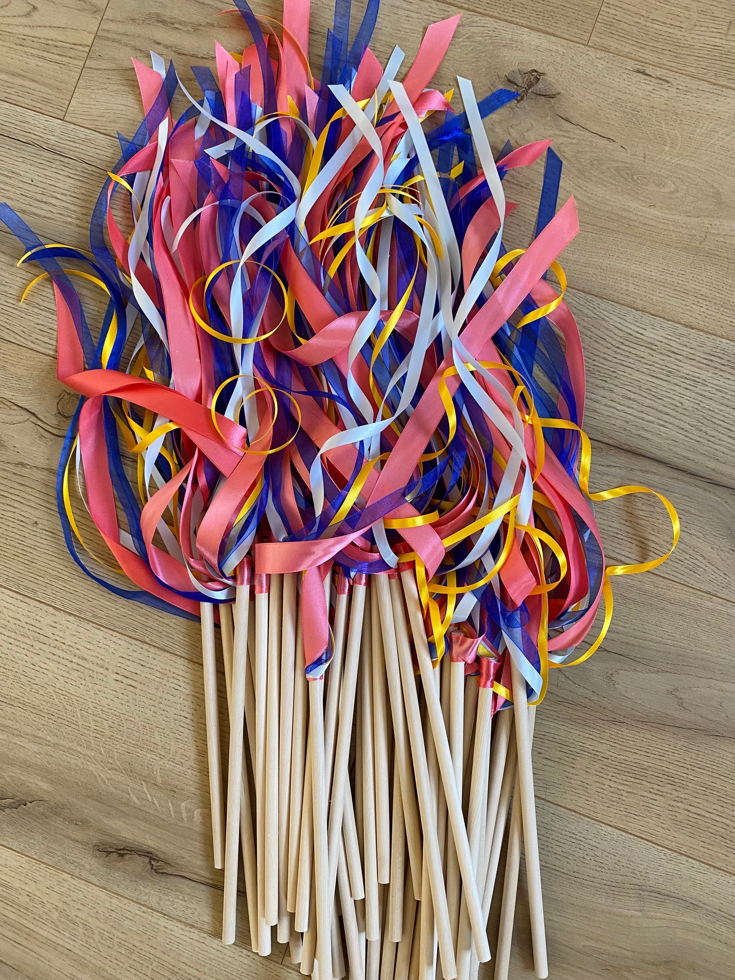 30 pcs x Custom Made Ribbon Wands