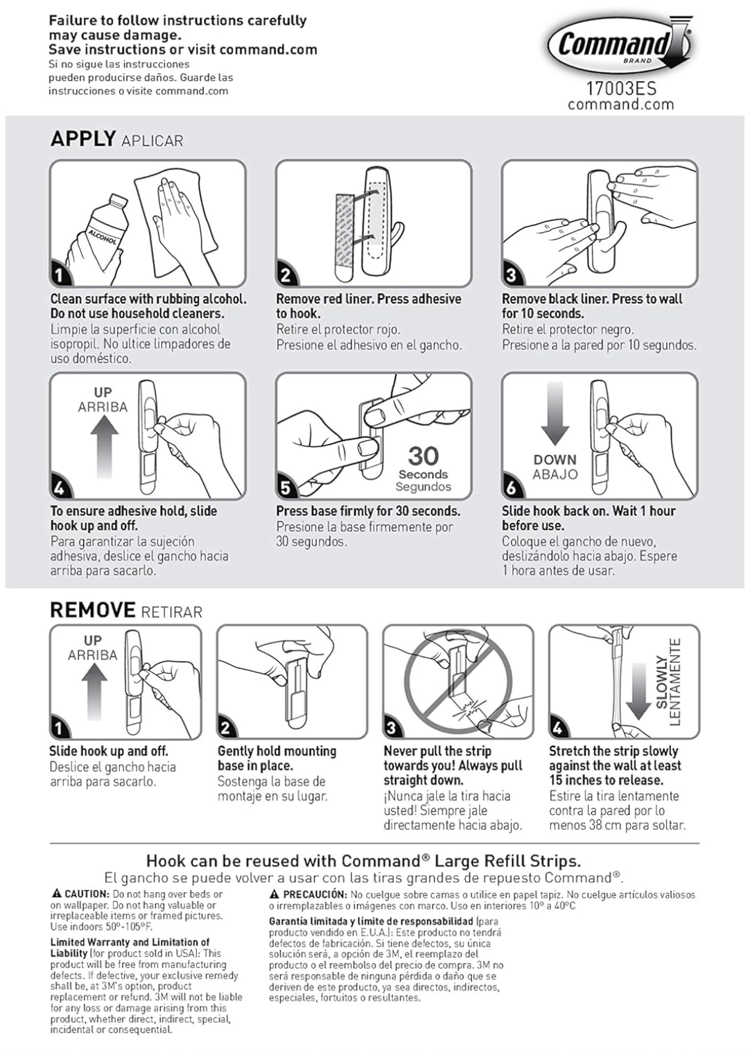 Large Self Adhesive Command Hooks