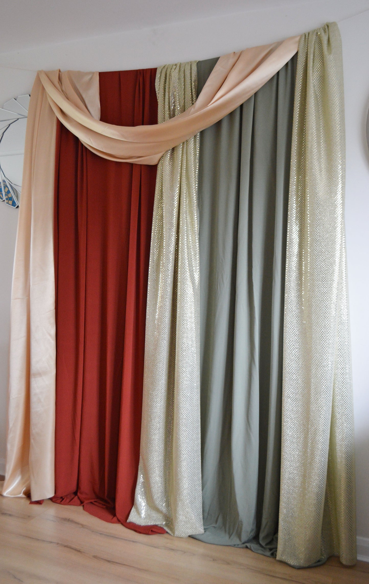 Draped fabric backdrop kit - custom made