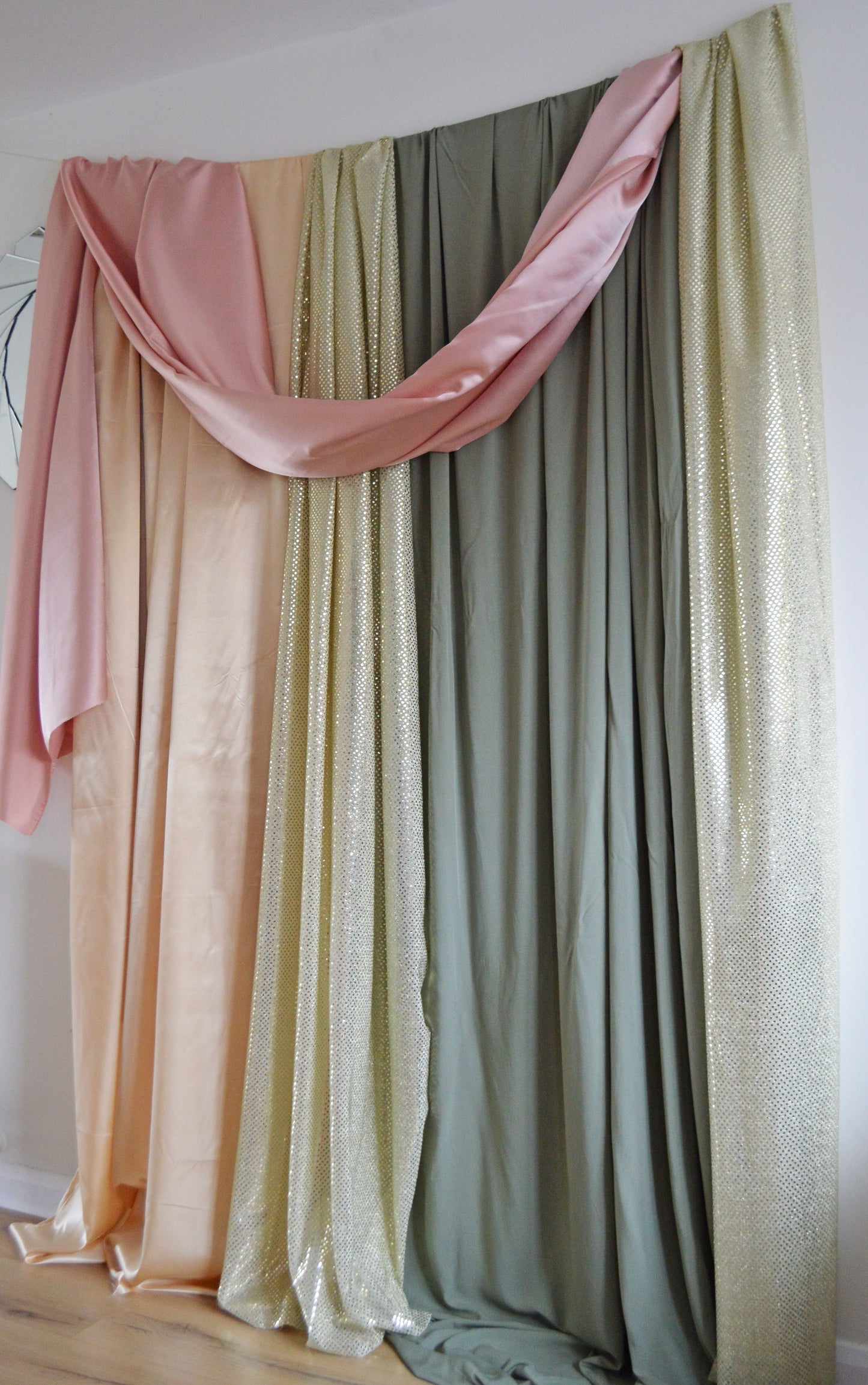 Draped fabric backdrop kit - custom made