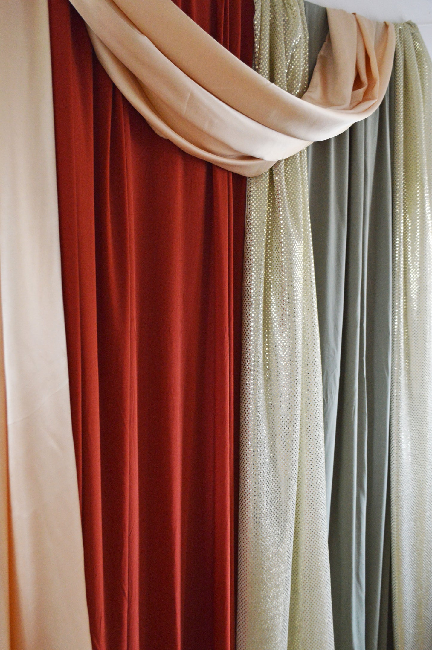 Draped fabric backdrop kit - custom made