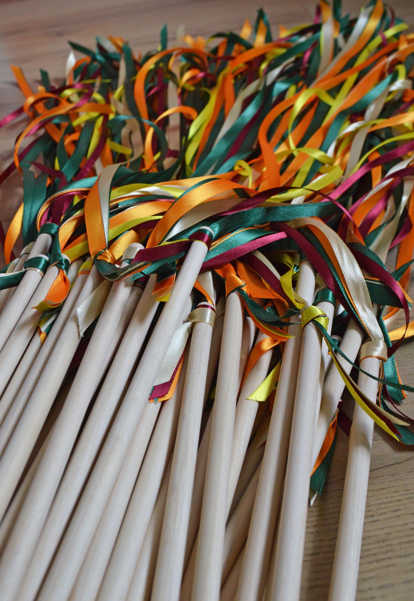 30 pcs x Custom Made Ribbon Wands